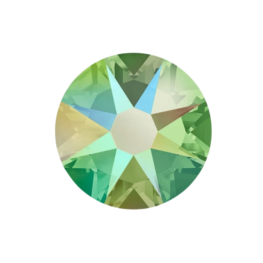 PERIDOT SHIMMER - SWAROVSKI ROUND TOOTH GEMS