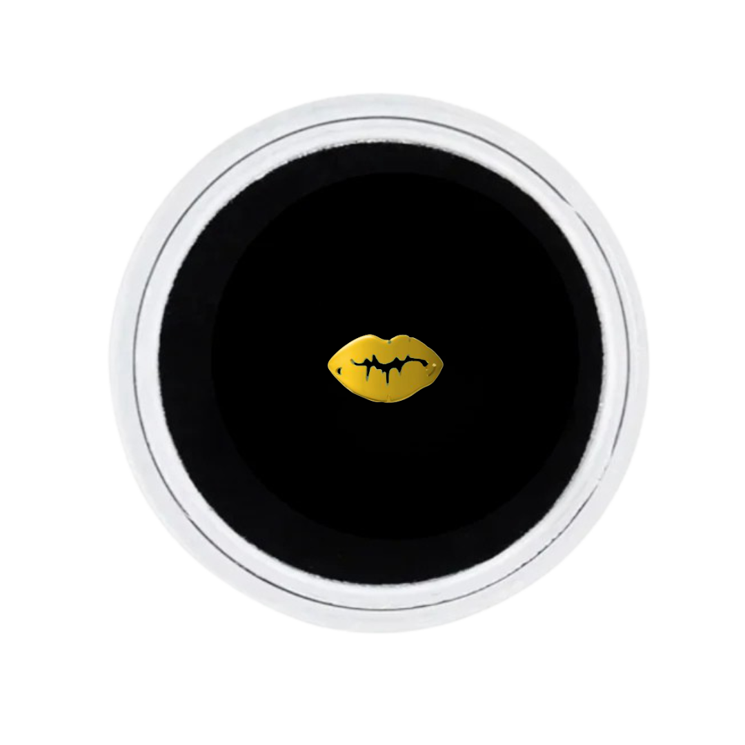 18K GOLD TOOTH GEM KISS MARK