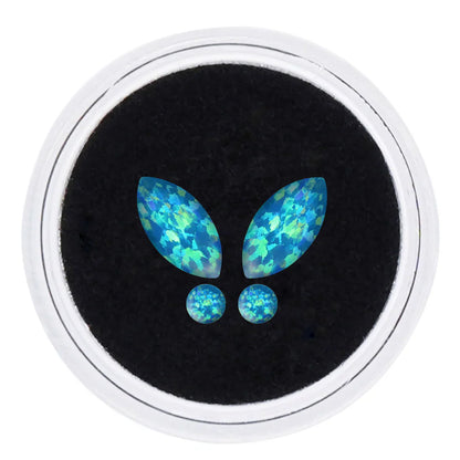 BUTTERFLY SET OPAL TOOTH GEMS