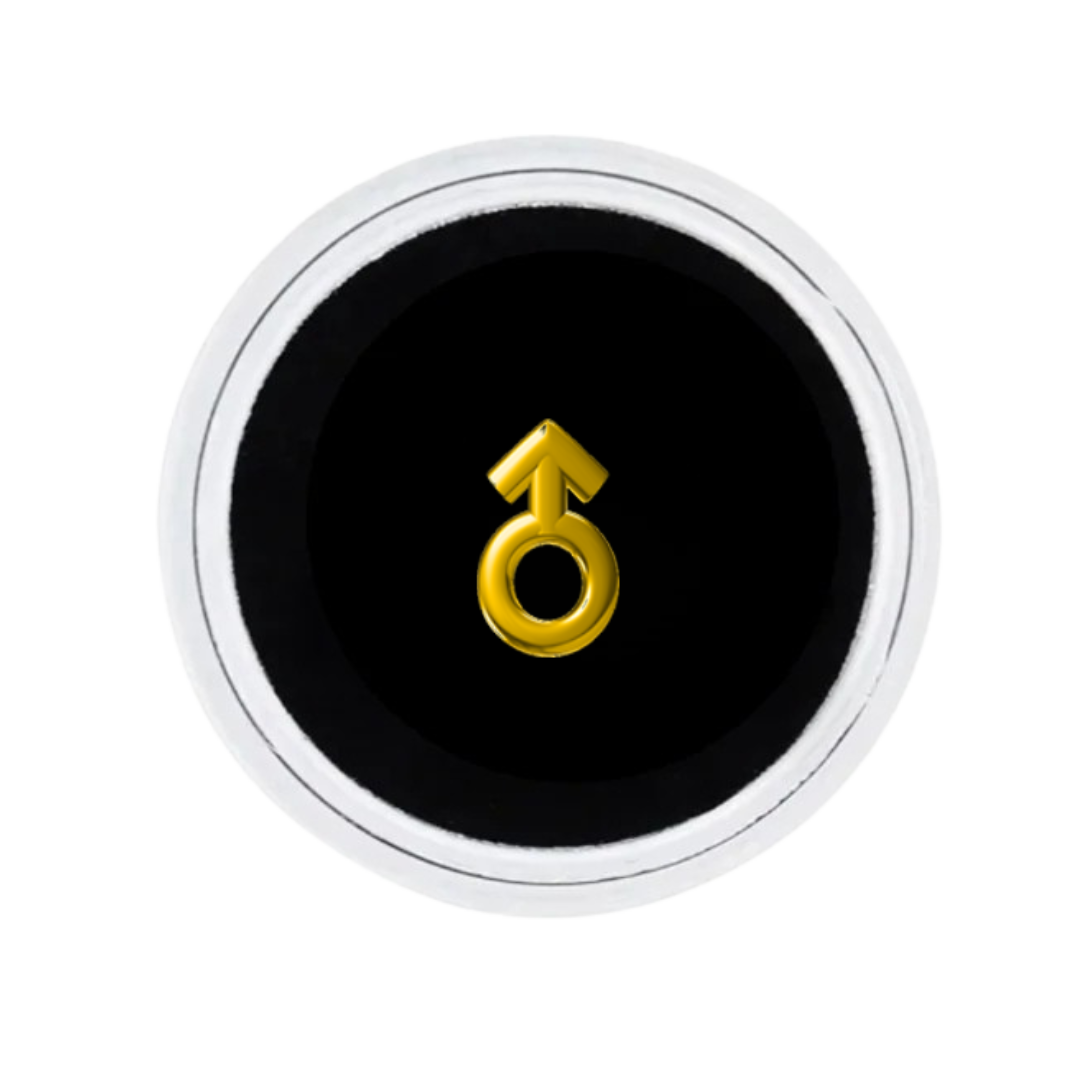 18K GOLD TOOTH GEM GENDER SYMBOL MALE