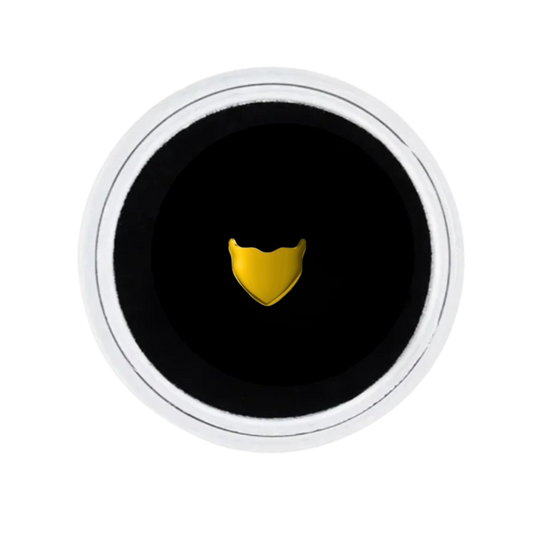 18K GOLD TOOTH GEM HEART WITH HORNS