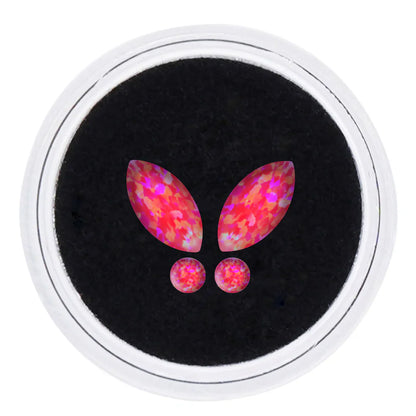 BUTTERFLY SET OPAL TOOTH GEMS