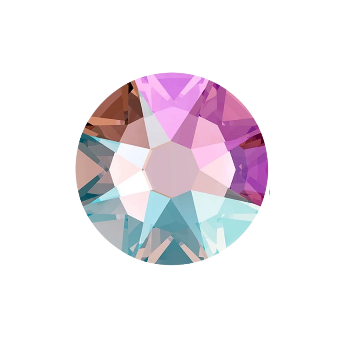 LIGHT ROSE SHIMMER - SWAROVSKI ROUND TOOTH GEMS