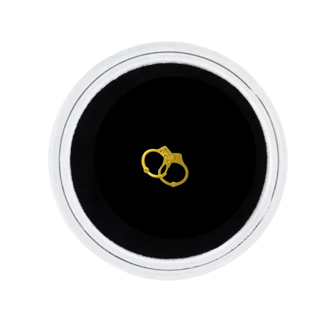 18K GOLD TOOTH GEM HANDCUFFS