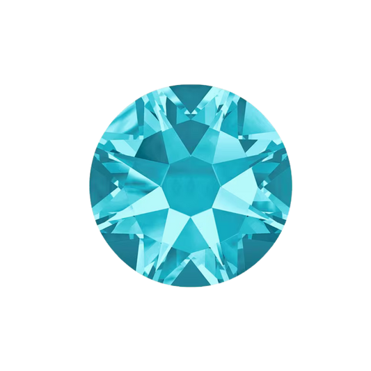 AQUAMARINE - SWAROVSKI ROUND TOOTH GEMS