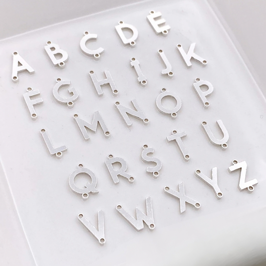 VERTICAL LETTER CONNECTORS - 925 STERLING SILVER