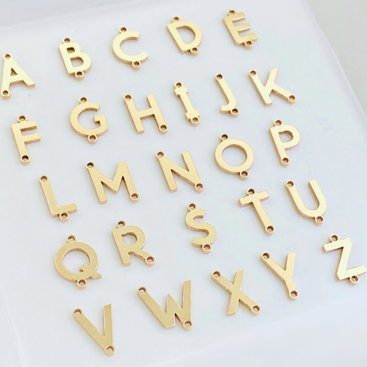 VERTICAL LETTER CONNECTORS - 14K GOLD FILLED