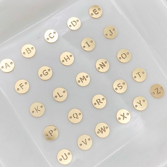 ROUND LETTER CONNECTORS - 14K GOLD FILLED