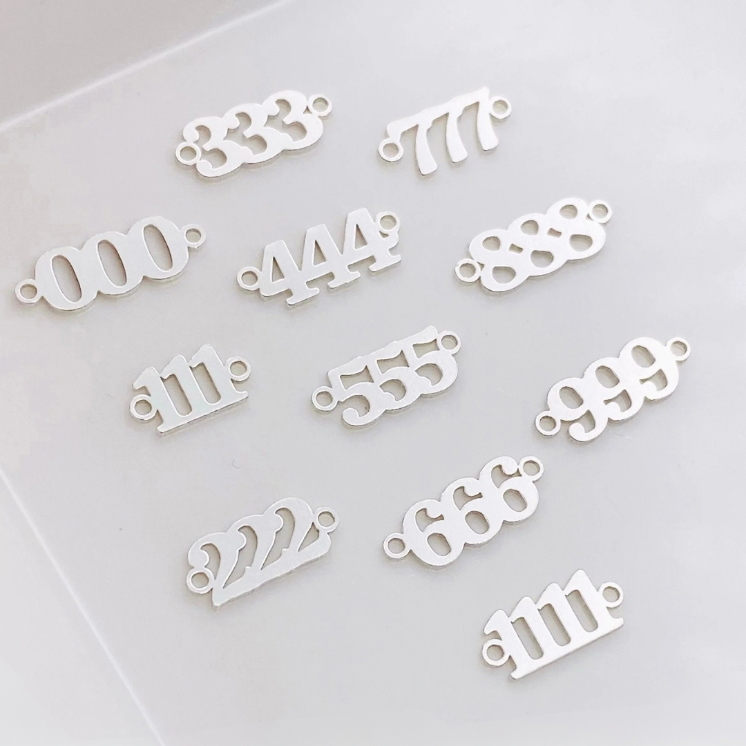 ANGEL NUMBER CONNECTORS - 925 STERLING SILVER